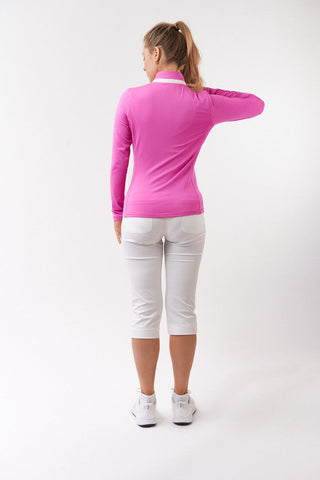 Pure Golf Ladies Mist Full Zip Mid Layer - Azalea