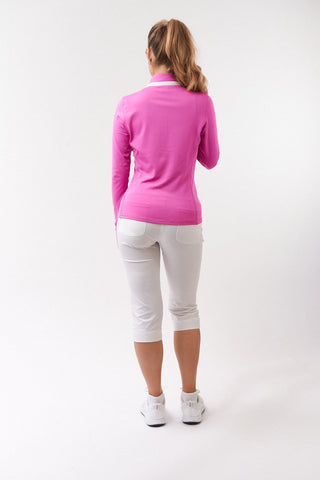 Pure Golf Ladies Mist Full Zip Mid Layer - Azalea