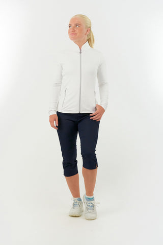 Pure Golf Ladies Mist Full Zipped Mid Layer - White