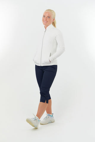 Pure Golf Ladies Mist Full Zipped Mid Layer - White