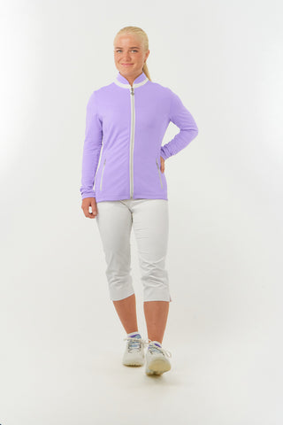 Pure Golf Ladies Mist Full Zipped Mid Layer - Lilac