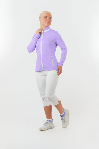 Mist Ladies Golf Full Zipped Mid Layer - Lilac