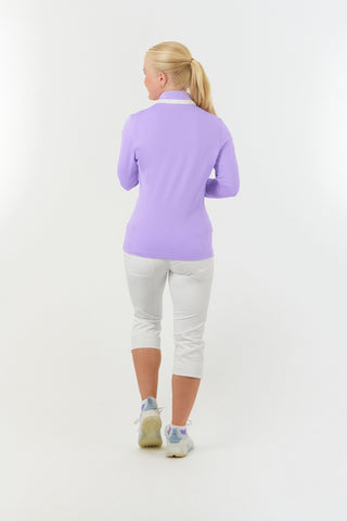 Mist Ladies Golf Full Zipped Mid Layer - Lilac