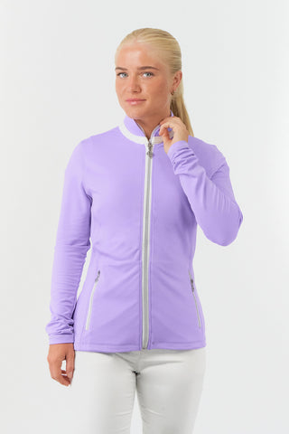 Mist Ladies Golf Full Zipped Mid Layer - Lilac