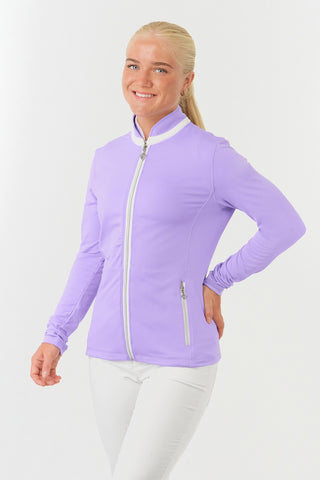 Pure Golf Ladies Mist Full Zipped Mid Layer - Lilac