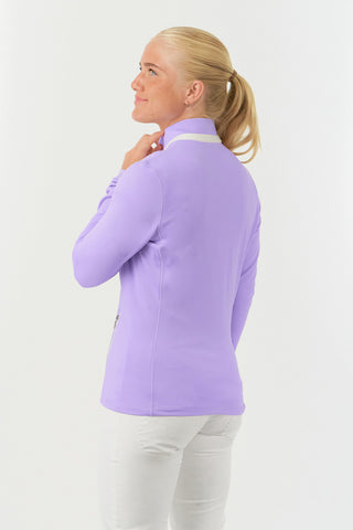 Mist Ladies Golf Full Zipped Mid Layer - Lilac