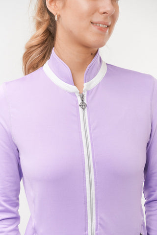 Mist Ladies Golf Full Zipped Mid Layer - Lilac