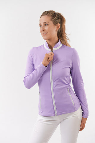 Mist Ladies Golf Full Zipped Mid Layer - Lilac