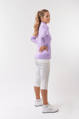 Pure Golf Ladies Mist Full Zipped Mid Layer - Lilac