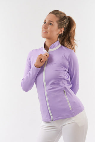 Pure Golf Ladies Mist Full Zipped Mid Layer - Lilac