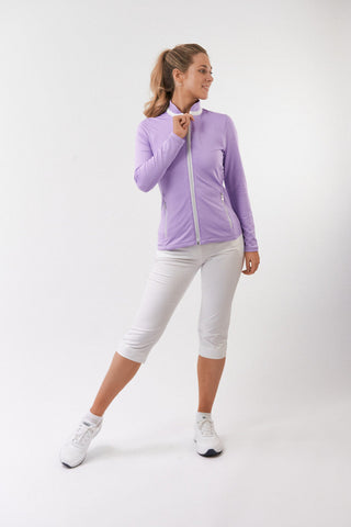 Pure Golf Ladies Mist Full Zipped Mid Layer - Lilac