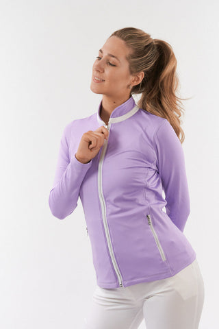 Mist Ladies Golf Full Zipped Mid Layer - Lilac