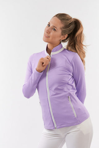 Mist Ladies Golf Full Zipped Mid Layer - Lilac