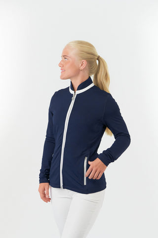 Pure Golf Ladies Mist Full Zipped Mid Layer - Navy