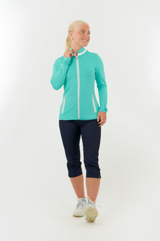 Pure Golf Ladies Mist Full Zip Mid Layer - Ocean Blue