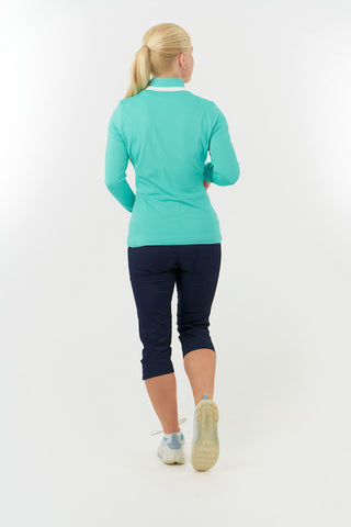 Pure Golf Ladies Mist Full Zip Mid Layer - Ocean Blue