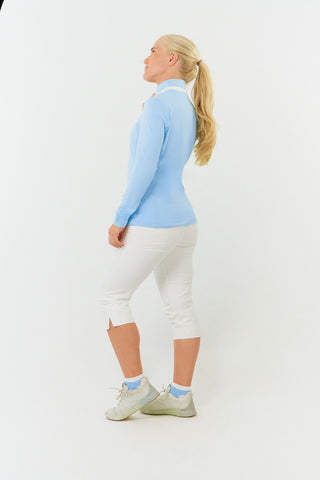 Pure Golf Ladies Mist Full Zipped Mid Layer - Pale Blue