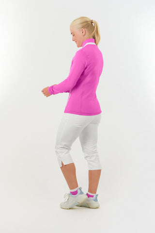 Mist2 Ladies Golf Full Zipped Mid Layer - Azalea