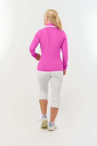 Mist2 Ladies Golf Full Zipped Mid Layer - Azalea