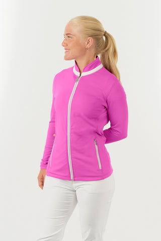 Mist2 Ladies Golf Full Zipped Mid Layer - Azalea