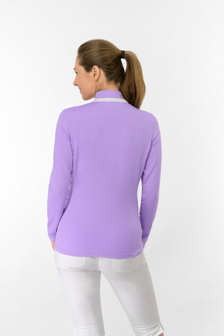 Mist Ladies Golf Full Zipped Mid Layer - Lilac