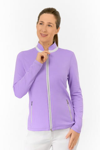 Mist2 Ladies Golf Full Zipped Mid Layer - Lilac