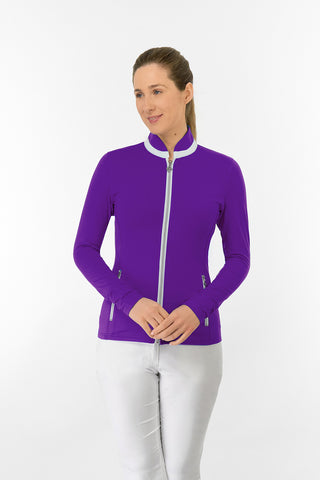 Mist Ladies Golf Mid Layer Jacket - Purple