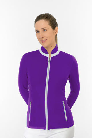 Mist Ladies Golf Mid Layer Jacket - Purple