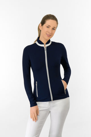 Mist2 Ladies Golf Full Zipped Mid Layer - Navy