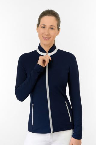 Mist2 Ladies Golf Full Zipped Mid Layer - Navy