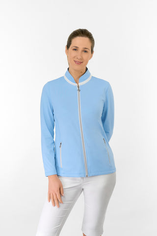Mist2 Ladies Golf Full Zipped Mid Layer - Pale Blue