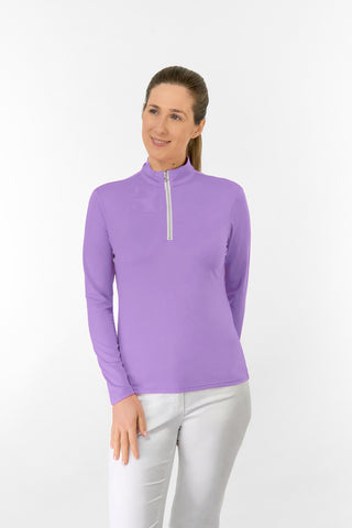 Lamprelle Tranquillity Quarter Zip Ladies Golf Top - Lilac