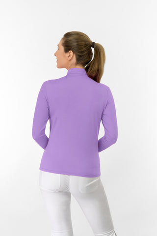 Pure Golf Tranquillity Quarter Zip Ladies Golf Top - Lilac