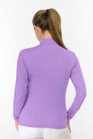 Pure Golf Tranquillity Quarter Zip Ladies Golf Top - Lilac