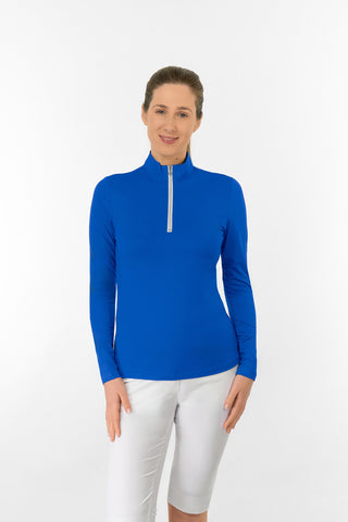 Tranquillity2 Ladies Mid Layer Zip Golf Top - Royal Blue
