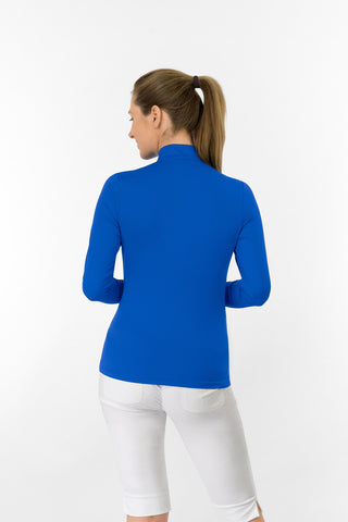 Tranquillity2 Ladies Mid Layer Zip Golf Top - Royal Blue