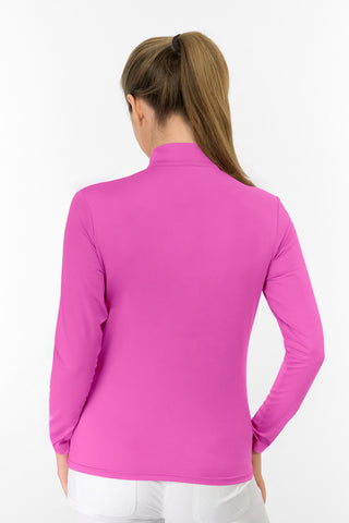 Tranquillity2 Ladies Mid Layer Zip Golf Top - Azalea Pink