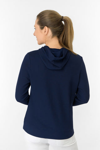 Priya Lightweight Summer Golf Hoodie - Navy