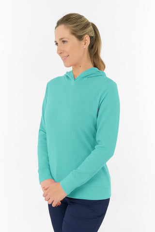 Priya Lightweight Summer Golf Hoodie - Ocean