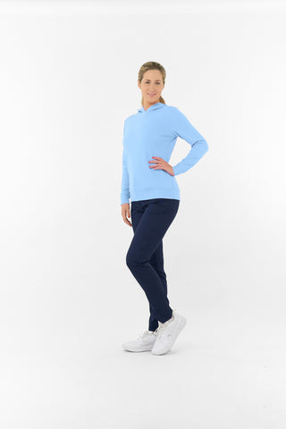 Priya Lightweight Summer Golf Hoodie - Pale Blue