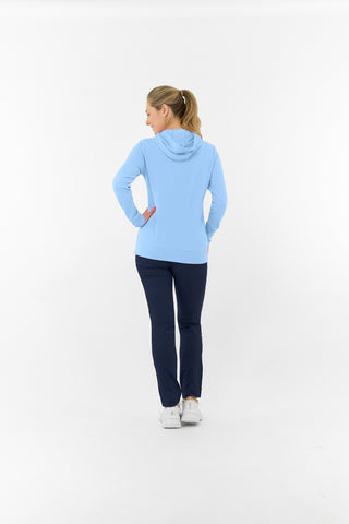 Priya Lightweight Summer Golf Hoodie - Pale Blue