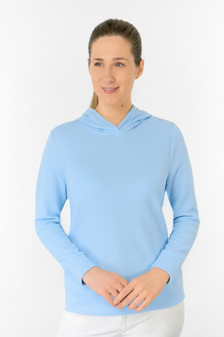 Priya Lightweight Summer Golf Hoodie - Pale Blue