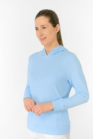 Priya Lightweight Summer Golf Hoodie - Pale Blue