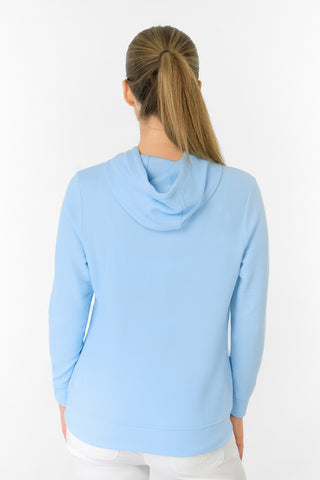 Priya Lightweight Summer Golf Hoodie - Pale Blue