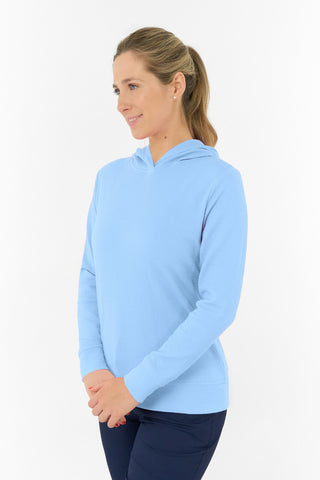 Priya Lightweight Summer Golf Hoodie - Pale Blue