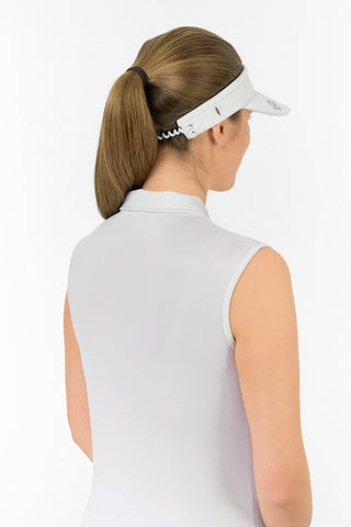 Pure Golf Arielle Telephone wire golf visor with Ball Marker - White