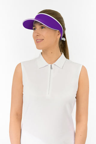Pure Golf Arielle Telephone wire golf visor with Ball Marker - Purple