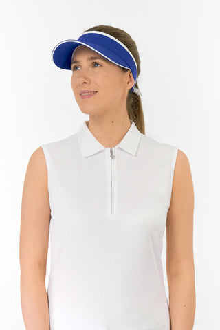 Arielle Telephone Wire Ladies Golf Visor - Yale Navy