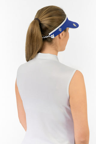 Arielle Telephone Wire Ladies Golf Visor - Yale Navy