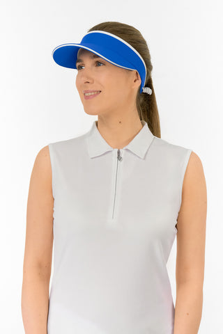 Pure Golf Arielle Telephone wire ladies golf visor with Ball Marker - Royal Blue